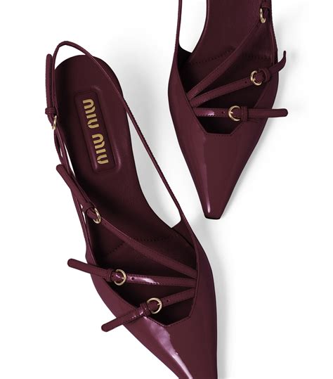 miu miu red slingback heels